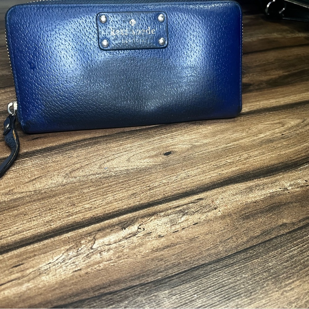Kate Spade Wellesley Blue Zip Wallet